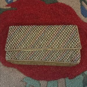 Hand made in Belgium Elegant Beaded Clutch - Multicolor